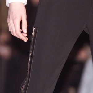 Gucci Vintage 2001 Zip Up Side Leg Trousers Black Pants
